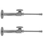 Jaclo - Multi Turn Straight Pattern 3/8'' IPS x 3/8'' O.D. Faucet Supply Kit with Oval Handle, 20'' Supply Tubes - Vintage Bronze