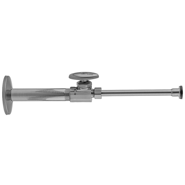 Jaclo - Multi Turn Straight Pattern 3/8'' IPS x 3/8'' O.D. Toilet Supply Kit with Oval Handle, 20'' Supply Tube, Escutcheon - Vintage Bronze