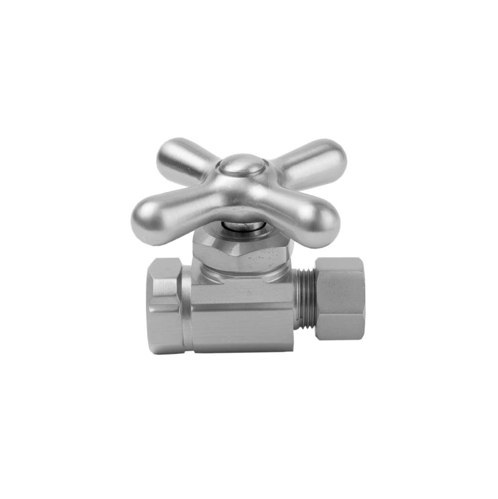 Jaclo - Multi Turn Straight Pattern 1/2'' IPS x 3/8'' O.D. Supply Valve with Cross Handle - Vintage Bronze