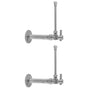 Jaclo - Quarter Turn Angle Pattern 3/8'' IPS x 3/8'' O.D. Faucet Supply Kit with Contempo Lever Handle, 20'' Supply Tubes, Escutcheons - White