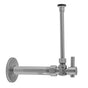 Jaclo - Quarter Turn Angle Pattern 3/8'' IPS x 3/8'' O.D. Toilet Supply Kit with Contempo Lever Handle, 20'' Supply Tube, Escutcheon - White