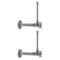 Jaclo - Quarter Turn Angle Pattern 3/8'' IPS x 3/8'' O.D. Faucet Supply Kit with Standard Cross Handle, 20'' Supply Tubes, Escutcheons - White