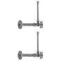 Jaclo - Quarter Turn Angle Pattern 1/2'' IPS x 3/8'' O.D. Faucet Supply Kit with Contempo Cross Handle, 20'' Supply Tubes, Escutcheons - White