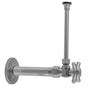 Jaclo - Quarter Turn Angle Pattern 1/2'' IPS x 3/8'' O.D. Toilet Supply Kit with Contempo Cross Handle, 20'' Supply Tube, Escutcheon - White