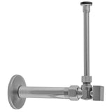 Jaclo - Quarter Turn Angle Pattern 1/2'' IPS x 3/8'' O.D. Toilet Supply Kit with Square Handle, 20'' Supply Tube, Escutcheon - White