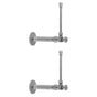 Jaclo - Quarter Turn Angle Pattern 1/2'' IPS x 3/8'' O.D. Faucet Supply Kit with Oval Handle, 20'' Supply Tubes, Escutcheons - White