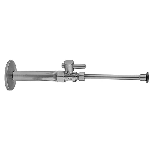 Jaclo - Quarter Turn Straight Pattern 3/8'' IPS x 3/8'' O.D. Toilet Supply Kit with Contempo Lever Handle, 20'' Supply Tube, Escutcheon - White