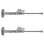 Jaclo - Quarter Turn Straight Pattern 1/2'' IPS x 3/8'' O.D. Faucet Supply Kit with Square Lever 20'' Supply Tubes, Escutcheons - White