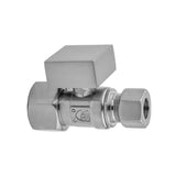 Jaclo - Quarter Turn Straight Pattern 1/2'' IPS x 3/8'' O.D. Supply Valve with Square Handle - White