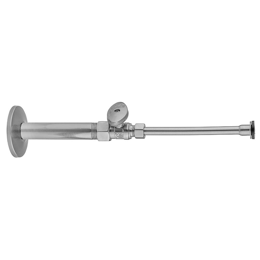 Jaclo - Quarter Turn Straight Pattern 1/2'' IPS x 3/8'' O.D. Toilet Supply Kit with Oval Handle, 20'' Supply Tube, Escutcheon - White