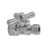 Jaclo - Quarter Turn Straight Pattern 1/2'' IPS x 3/8'' O.D. Supply Valve with Standard Cross Handle - White