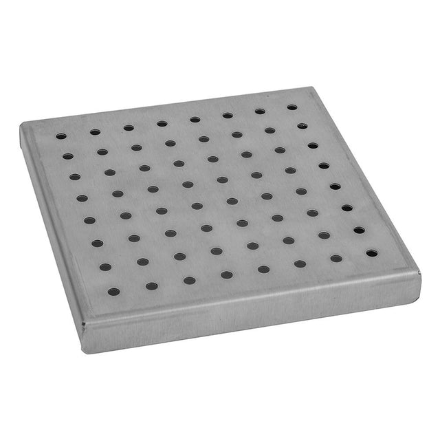 Jaclo - 6'' x 6'' Round Dotted Channel Drain Grate - Polished Stainless