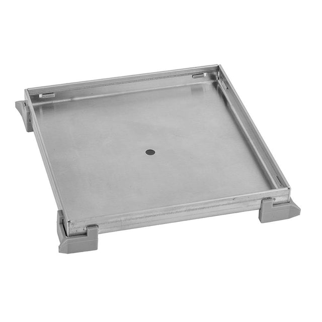 Jaclo - 6'' x 6'' Square Tile-In Channel Drain Grate - Brushed Stainless
