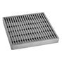 Jaclo - 6'' x 6'' Bar Channel Drain Grate - Polished Stainless