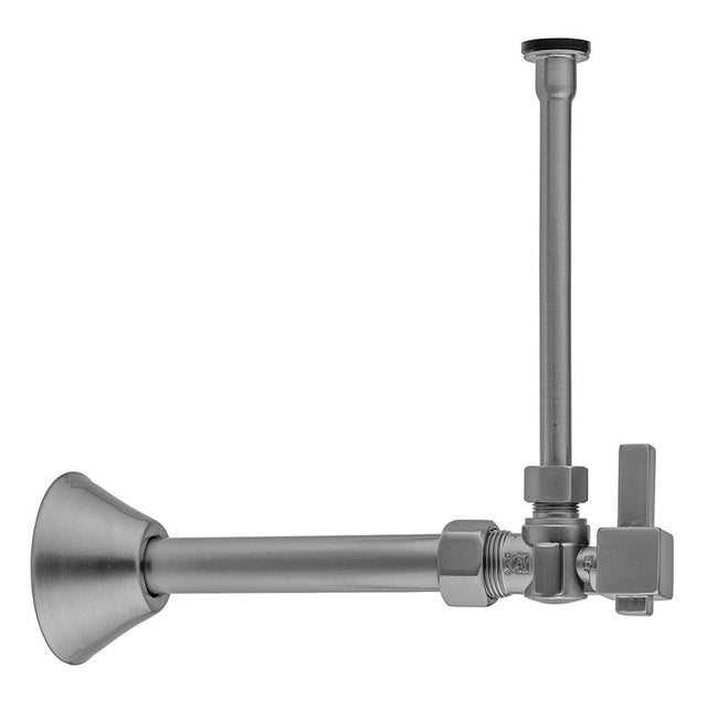 Jaclo - Quarter Turn Angle Pattern 5/8'' O.D. Compression (Fits 1/2'' Copper) x 3/8'' O.D. Toilet Supply Kit Square Lever Handle, 20'' Supply Tube Cover Tube, Escutcheon - Plum