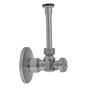Jaclo - Quarter Turn Angle Pattern 5/8'' O.D. Compression (Fits 1/2'' Copper) x 3/8'' O.D. Toilet Supply Kit Oval Handle, 20'' Supply Tube, Escutcheon - Stone Grey