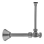 Jaclo - Quarter Turn Angle Pattern 5/8'' O.D. Compression (Fits 1/2'' Copper) x 3/8'' O.D. Toilet Supply Kit Oval Handle, 20'' Supply Tube, Cover Tube, Escutcheon - White