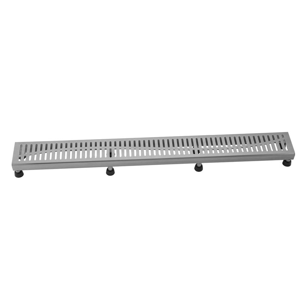 Jaclo - 60'' Channel Drain Slotted Grate - Polished Stainless