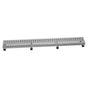 Jaclo - 48'' Channel Drain Round Dotted Grate - Polished Stainless