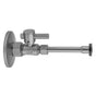 Jaclo - Quarter Turn Straight Pattern 5/8'' O.D. Compression (Fits 1/2'' Copper) x 3/8'' O.D. Toilet Supply Kit with Contempo Lever Handle, 20'' Supply Tube, Escutcheon - White
