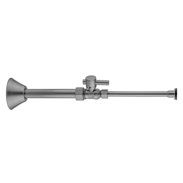 Jaclo - Quarter Turn Straight Pattern 5/8'' O.D. Compression (Fits 1/2'' Copper) x 3/8'' O.D. Toilet Supply Kit Contempo Lever, 20'' Supply Tube, Cover Tube, Escutcheon - White