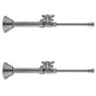 Jaclo - Quarter Turn Straight Pattern 5/8'' O.D. Compression (Fits 1/2'' Copper) x 3/8'' O.D. Faucet Supply Kit Contempo Cross, 20'' Supply Tubes, Cover Tubes, Escutcheons - White