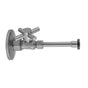 Jaclo - Quarter Turn Straight Pattern 5/8'' O.D. Compression (Fits 1/2'' Copper) x 3/8'' O.D. Toilet Supply Kit with Contempo Cross Handle, 20'' Supply Tube, Escutcheon - White