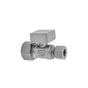 Jaclo - Quarter Turn Straight Pattern 5/8'' O.D. Compression (Fits 1/2'' Copper) x 3/8'' O.D. Supply Valve with Square Handle - White