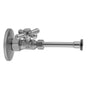 Jaclo - Quarter Turn Straight Pattern 5/8'' O.D. Compression (Fits 1/2'' Copper) x 3/8'' O.D. Toilet Supply Kit with Oval Handle, 20'' Supply Tube, Escutcheon - White