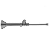 Jaclo - Quarter Turn Straight Pattern 5/8'' O.D. Compression (Fits 1/2'' Copper) X 3/8'' O.D. Toilet Supply Kit with Oval Handle, 20'' Supply Tube, Cover Tube, Escutcheon - White