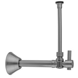 Jaclo - Quarter Turn Angle Pattern 1/2'' Copper (Sweat Fit) x 3/8'' O.D. Toilet Supply Kit with Contempo Lever Handle, 20'' Supply Tube, Escutcheon - White