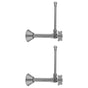 Jaclo - Quarter Turn Angle Pattern 1/2'' Copper (Sweat Fit) x 3/8'' O.D. Faucet Supply Kit with Contempo Cross Handle, 20'' Supply Tubes & Bell Escutcheons - White