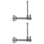 Jaclo - Quarter Turn Angle Pattern 1/2'' Copper (Sweat Fit) x 3/8'' O.D. Faucet Supply Kit with Square Lever Handle, 20'' Supply Tubes & Bell Escutcheons - White
