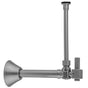 Jaclo - Quarter Turn Angle Pattern 1/2'' Copper (Sweat Fit) x 3/8'' O.D. Toilet Supply Kit with Square Lever Handle, 20'' Supply Tube, Escutcheon - White