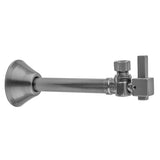 Jaclo - Quarter Turn 1/2'' Copper (Sweat Fit) x 3/8'' O.D. Outlet Angle Supply Valve with Square Lever Handle - White