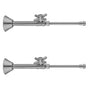 Jaclo - Quarter Turn Straight Pattern 1/2'' Copper (Sweat Fit) x 3/8'' O.D. Faucet Supply Kit with Contempo Cross Handle, 20'' Supply Tubes, Escutcheons - White