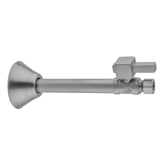 Jaclo - Quarter Turn Straight Pattern 1/2'' Copper (Sweat Fit) x 3/8'' O.D. Supply Valve with Square Lever Handle - White