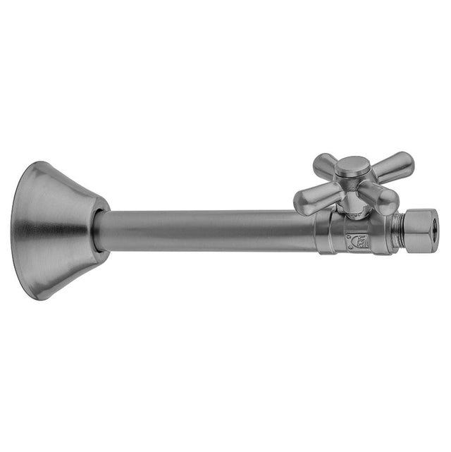 Jaclo - Quarter Turn Straight Pattern 1/2'' Copper (Sweat Fit) x 1/2'' O.D. Supply Valve with Standard Cross Handle - White