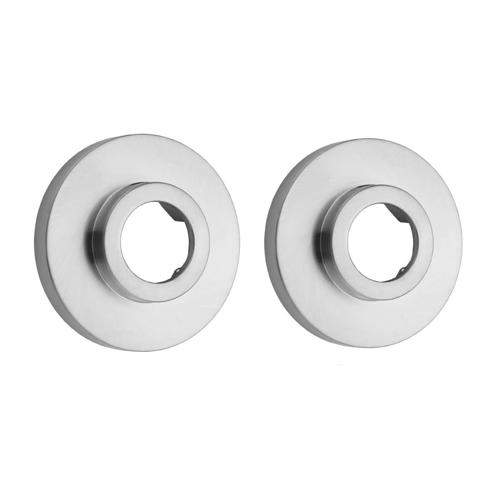 Jaclo - Brass Contemporary Shower Curtain Rod Flanges - White