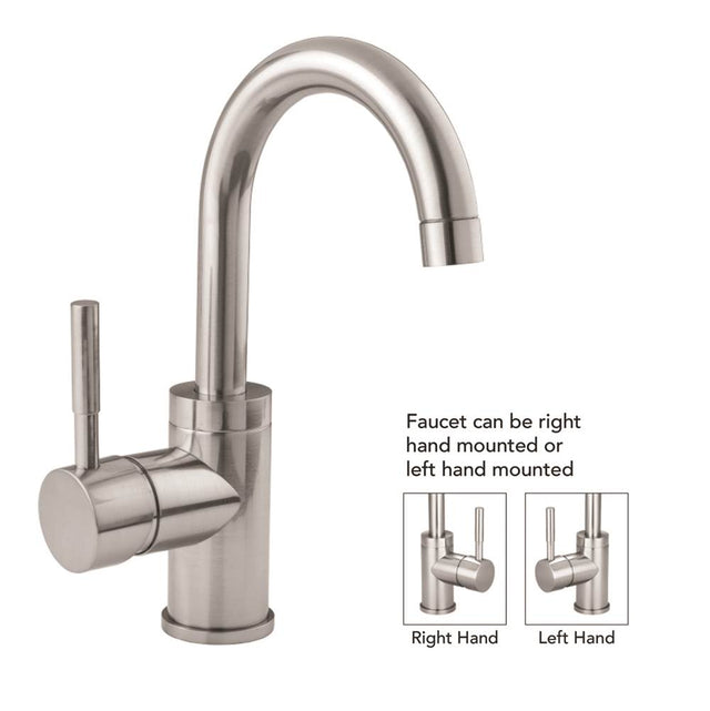 Jaclo - Uptown Contempo Single Hole Faucet with Push Top Drain - White
