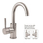 Jaclo - Uptown Contempo Single Hole Faucet with Push Top Drain - White