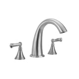 Jaclo - Cranford Roman Tub Set with Ribbon Lever Lever Handles - White