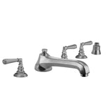 Jaclo - Westfield Roman Tub Set with Low Spout and Hex Lever Handles and Straight Handshower Mount - Vintage Bronze