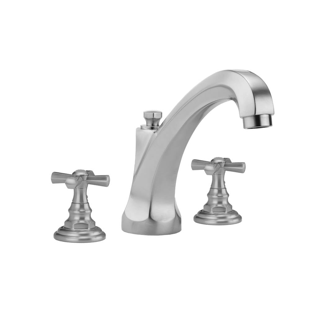 Jaclo - Westfield Roman Tub Set with High Spout and Hex Cross Handles - White