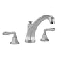 Jaclo - Astor Roman Tub Set with High Spout and Smooth Lever Handles - White