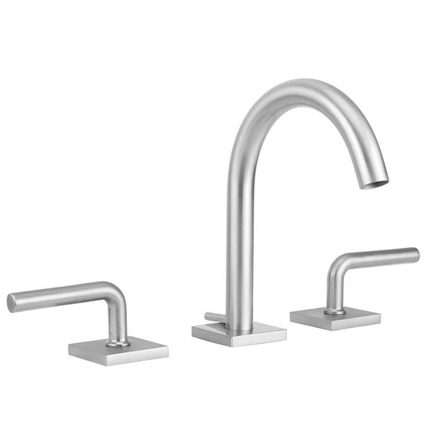 Jaclo - Uptown Contempo Slim Faucet with Square Escutcheons & Contempo Slim Lever Handles- 0.5 GPM - White