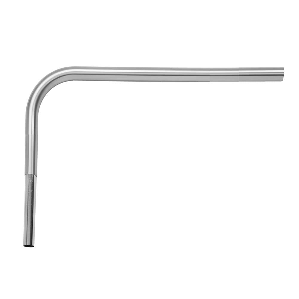 Jaclo - All Brass L-Bar Shower Curtain Rod - White