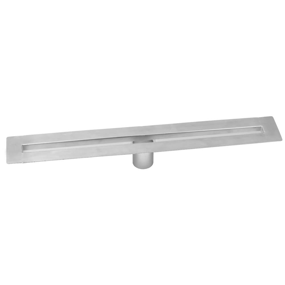 Jaclo - 36'' zeroEDGE Slim Channel Drain Body - Brushed Stainless