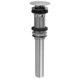 Jaclo - Finger Touch Round Lavatory Drain with Overflow - White