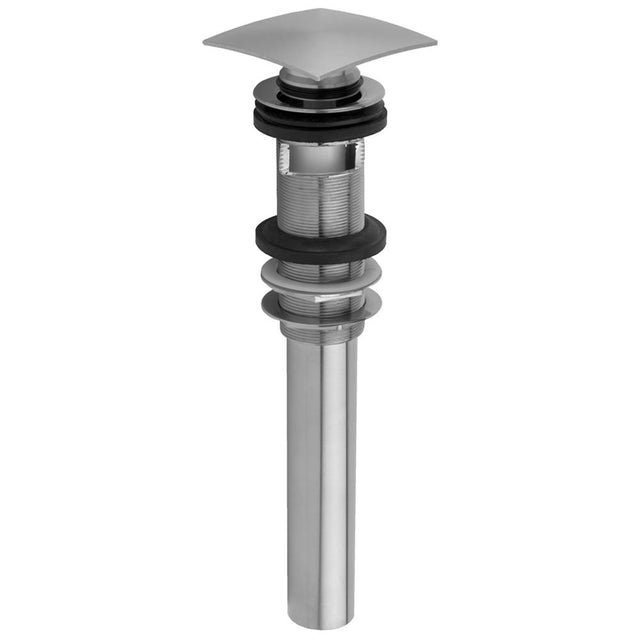 Jaclo - Finger Touch Square Lavatory Drain with Overflow - White